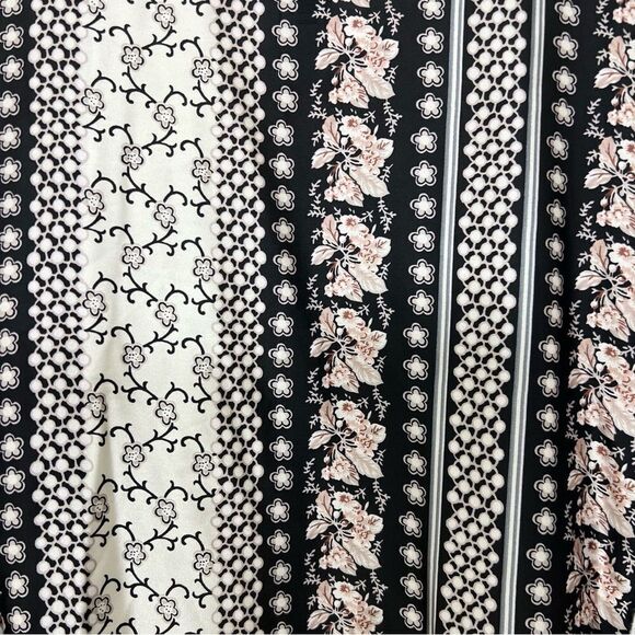 Vocal Cardigan Kimono Duster Short Sleeve Floral Back Tie Belt Lace Trim Large - Picture 11 of 12